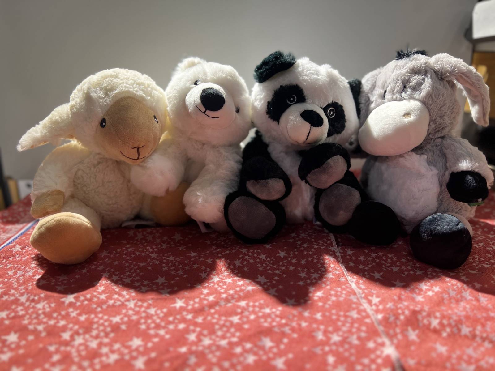 Peluche bouillotte animaux 